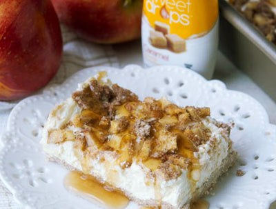 Low-Carb Caramel Apple Cheesecake Bars